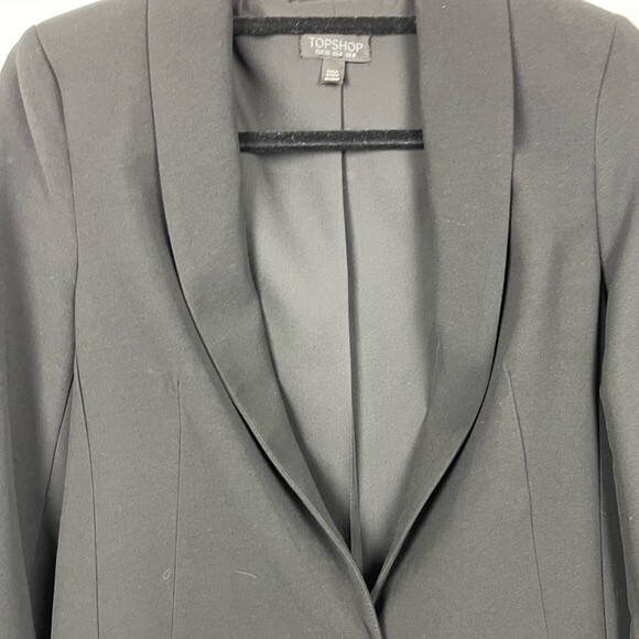 TOPSHOP Black Blazer sz 4 - Picture 3 of 5